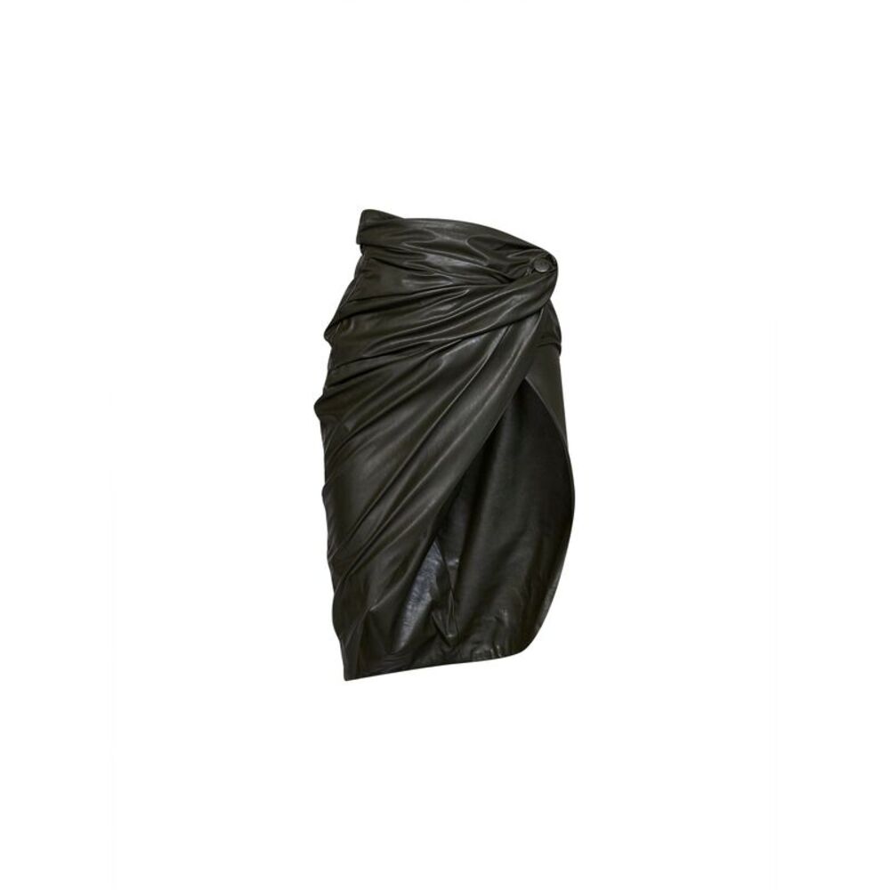 Diesel Women Green O-Dasli Draped Midi Skirt With Slit